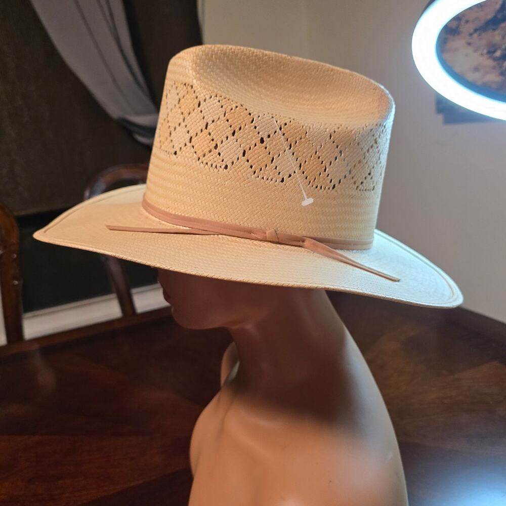 Vintage Rockmount Ranch Wear straw cowboy hat